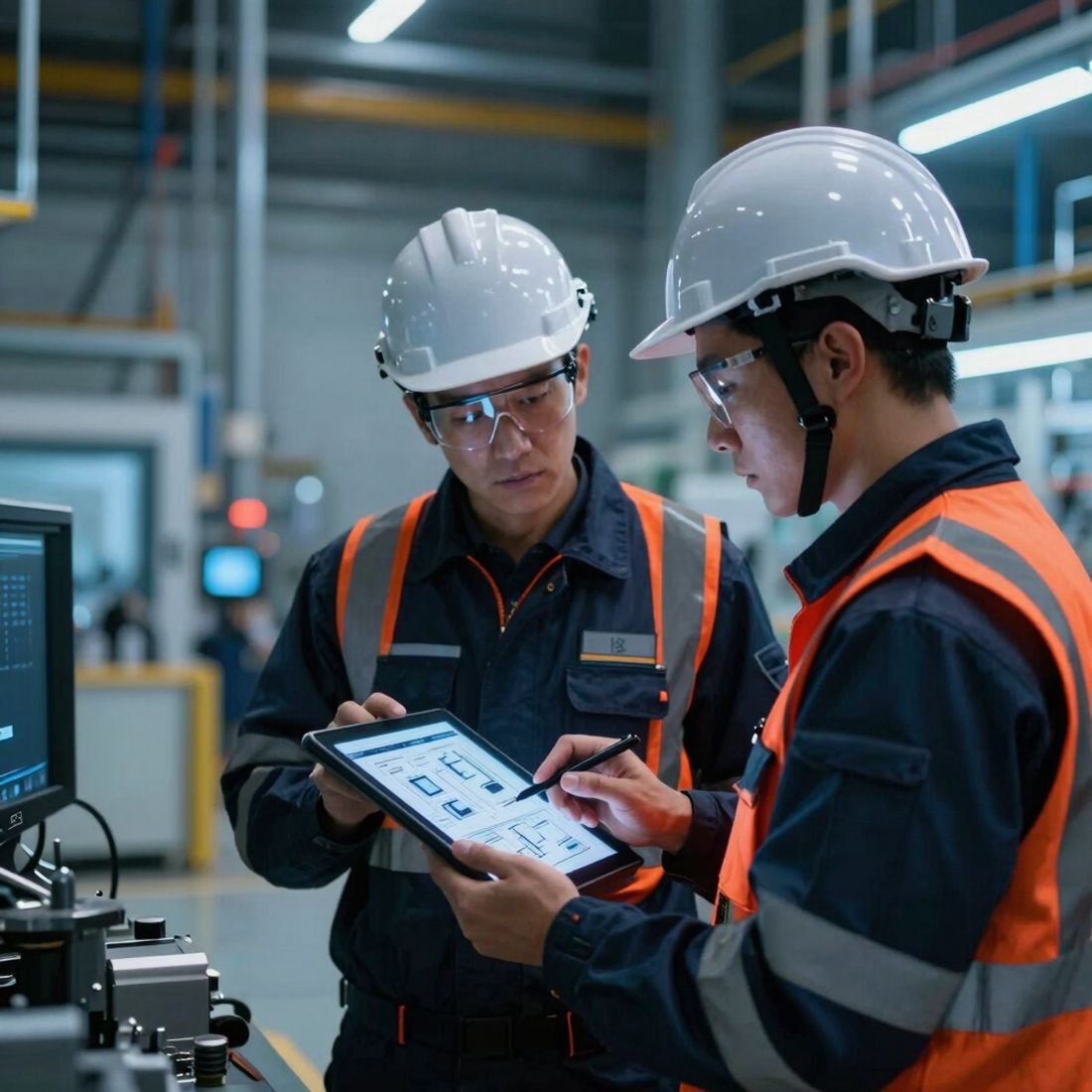H-STAR engineers inspecting a part before shipment
